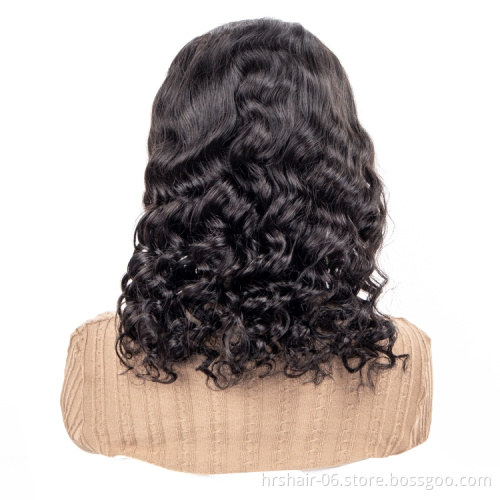 150% 180% U part wig Wholesale 100% sliky Raw Virgin Cuticle Aligned  Brazilian Human Hair loose deep wave wig